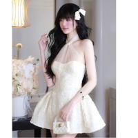 ราคา ชุดเวียดนามพร้อมส่งจากไทย เดรสลูกคุณหนูลายลูกไม้ สีขาว (41161043543)
