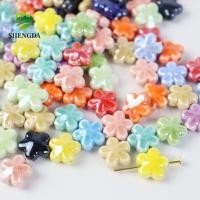 ราคา เซิงดา 10ชิ้นห้ากลีบดอกไม้ลูกปัด งานฝีมือทําด้วยมือเซรามิกเซรามิก ตัวเว้นวรรค หลวมลูกปัด น่ารักสีสดแฟชั่นอุปกรณ์ ทําเอง เครื่องประดับทําวัสดุผู (41031428703)