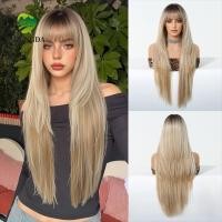 ราคา เซิงดา วิกผมยาวตรงหน้าม้า แฟชั่นวิกผมสีดําสองชั้นทนความร้อน วิกผมฟูธรรมชาติที่สมจริง วิกผมใยสังเคราะห์ทุกวันพรรคใช (53261636895)