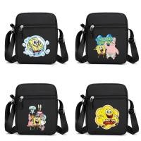 ราคา SpongeBob SquarePants การ์ตูน Pop พิมพ์กระเป๋าสะพายข้างแฟชั่นสีดํา Travel กระเป๋าผ้าใบอเนกประสงค์ของขวัญ (54260293422)