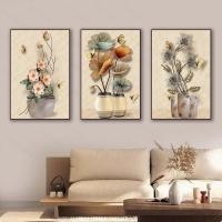 ราคา ชุดภาพวาดติดผนัง 3 ชิ้น ดอกไม้สไตล์วินเทจ 3D มีมิติ โทนสีธรรมชาติ สวยหรูดูแพง ของตกแต่งห้องนั่งเล่น ห้องนอน (56311517099)