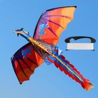 ราคา ONU ขนาดใหญ่ 3D ไนลอน Kite Flying Dragon Kite พร้อมสาย 100 M ครอบครัวของเล่นกีฬากลางแจ้ง เฟย์ (28094850893)