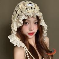 ราคา ดีเวล ถักมุกลูกไม้ หมวกไหมพรม นุ่มฝอยกลวงดอกไม้หมวก แฟชั่นระบายอากาศสไตล์โบฮีเมียนถักด้วยมือโครเชต์หมวกสําหรับผู้หญิงนักเรียนหญ (57861840076)