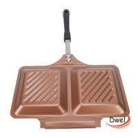 ราคา DWEL เครื่องทําแซนวิชย่าง เหล็กไม่ติดเคลือบ Panini Maker Pan Professional สองด้านสแควร์พร้อมที่จับเตาตั้งพื้นเครื่องทําแซนวิช Tourist Picnic (56761962333)