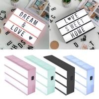 ราคา ไฟ LED รวมกันกล่องข้อความ 5V A6 แบตเตอรี่ขับเคลื่อนโคมไฟข้างเตียง DIY ตัวอักษรสัญลักษณ์การ์ดตกแต่ง (5593005465)