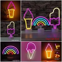 ราคา โคมไฟนีออน LED ไอศกรีม ไอติม ป้ายสายรุ้ง โมเดลหลอดไฟ ตกแต่งร้านเครื่องดื่ม ห้องปาร์ตี้ ผนัง ศิลปะ งานแต่งงาน ของขวัญคริสต์มาส (19890945898)