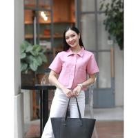 ราคา เสื้อผ้าฝ้ายคอปก แขนสั้น งานกระดุมหน้า ดีเทลเเต่งกระเป๋าหน้าสุดเก๋เนื้อผ้าฝ้ายเยื่อไผ่อัดกาวทั้งตัว (21079361584)