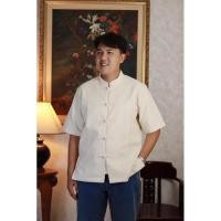 ราคา เสื้อพื้นเมืองผู้ชาย ทรงคอจีนแขนสั้น กระดุมหน้า งานอัดกาวอย่างดีทั้งตัว นุ่มใส่สบาย (22357804595)