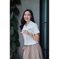 ราคา เสื้อพื้นเมืองทรงคอวี แขนสั้น ดีไซน์เรียบหรู ผ้าฝ้ายเยื่อไผ่ อัดกาวทั้งตัวเนื้อสัมผัสนุ่มใส่สบาย (27310843615)