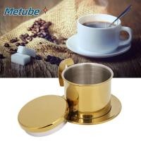 ราคา METUBE กรองกาแฟเวียดนาม สแตนเลสแบบพกพากรองกาแฟ เวียดนามสไตล์ Gloss Gold Press เครื่องชงกาแฟกาแฟหยดหม้อใช้ในบ้าน (50460982890)