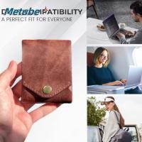 ราคา METUBE Slim Minimalist Wallet Handmade PU Leather Built in Pen Slot Multifunctional Compact Wallet Waterproof Card Holder Travel (45311547467)