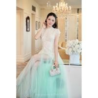 ราคา Floral Dress เดรสชีฟองสีเขียว (53310582225)