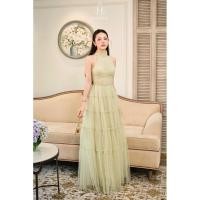 ราคา เดรสยาว Maxi Dress ผ้าลูกไม้ระบายชั้นๆ (48958321027)