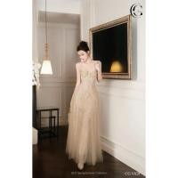 ราคา Dress ลูกไม้ จีบรอบสีเบจนำเข้าจากเวียดนาม (41129728954)