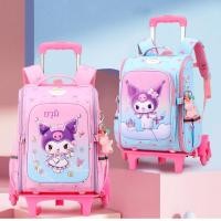 ราคา กระเป๋าเป้ล้อลากเด็ก Kuromi รุ่นใหม่ปี 2026 กระเป๋านักเรียนสำหรับเด็กผู้หญิง ป 1 6 น้ำหนักเบา ความจุใหญ่ พาดบันไดได้ รองรับสุขภาพกระดูกสันหลัง ซิปเปิด ปิด ดีไซน์แฟชั่นเหมือนกระเป๋าการ์ดและกระเป๋าเดินท