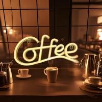 ราคา ไฟนีออน LED ตัวอักษร Coffee ติดผนัง ตกแต่งบาร์ ห้องเกม ปาร์ตี้ สร้างบรรยากาศ (51710179762)