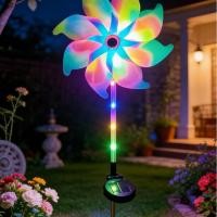 ราคา ไฟกังหันลมหมุนพลังงานแสงอาทิตย์ LED ไฟตกแต่งสวน สนามหญ้า ติดพื้น กันน้ำ ตกแต่งสวนนอก และวันคริสต์มาส (51459223111)