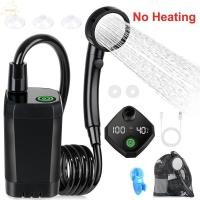 ราคา AWNGD ฝักบัวปั๊ม จอแสดงผล LED แบบชาร์จไฟได้แบบพกพา 6000mAh ยาว Lasting Universal Camping Shower สําหรับเดินป่าท่องเที่ยว (50711752639)