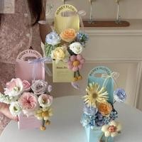 ราคา อ๋อง กล่องดอกไม้พับ 5 ชิ้น กล่องดอกไม้กระดาษแข็งหนาหลายสี กล่องบรรจุภัณฑ์ช่อดอกไม้แบบพกพาแบบพับด้วยมือ (50610386083)