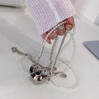 ราคา Jack Nina Nicheกระเป๋าหญิงNiche Design High End Silver Heart Chainกระเป๋ามุกไหล่กระเป๋าMessengerอุปกรณ์เสริมMiniโลหะกระเป๋าใบเล็ก (46760140889)