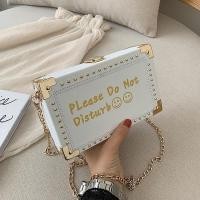ราคา Jack Nina Box Bag Rivet Letter Chain Small Bag Female Messenger Bag Korean Version Shoulder Bag Box Small Square Bag Trendy (54609607608)