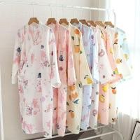 ราคา แจ็ค นีน่า ชุดนอน ผู้หญิงฤดูใบไม้ผลิฤดูร้อนบางสไตล์ผ้าฝ้ายแท้ผ้ากอซ ชุดนอน ญี่ปุ่นกิโมโนยูกาตะชุดนอนผ้าฝ้ายคาร์ดิแกนยาว ชุดนอน เหงื่อนึ่งเสื้อผ้ (54058103744)
