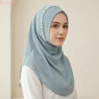 ราคา เอเมอร์ ลูกปัดฮิญาบ สีทึบยืดผ้าพันคอฮิญาบ น่ารักแห้งเร็วหัวห่อระบายอากาศหัวห่อสาว (49362354758)