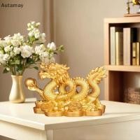 ราคา Autamay มงคลเรซิ่นเครื่องประดับมังกรทองดึงดูดความมั่งคั่งและโชคลาภเลียนแบบ Bronze ตกแต่งสําหรับห้องนั่งเล่นสํานักงานตู้ไวน์หัตถกรรม Feng Shui เครื่องประดับ Home De (49212430328)