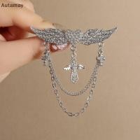 ราคา Autamay Vintage Suit Badge Crown เข็มกลัด Angel Wings sel Chain Cross Lapel Pin สําหรับผู้ชายผู้หญิง Blazer ใหม่ (46560363281)