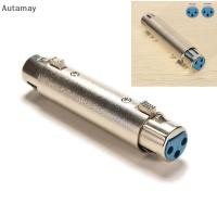 ราคา Autamay 3 PINS XLR TO XLR หญิงสายไมโครโฟน Extender Extension Adaptor Coupler ใหม่ (46560363201)