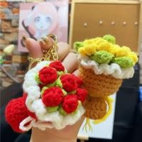 ราคา MERY พวงกุญแจช่อดอกไม้เส้นด้าย จี้ถุงช่อดอกไม้กุหลาบแฮนด์เมด ถุงดอกไม้เส้นด้ายทอขนาดเล็กเสน่ห์ฤดูกาลรับปริญญา (43581806344)