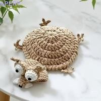 ราคา APERY ที่รองแก้วกบทอ บรรเทาความเครียดลื่นโครเชต์กระรอกจานรองแก้ว ของขวัญตลกแปลกสร้างสรรค์ถักเสื่อสัตว์บนโต๊ะอาหาร (54860087801)