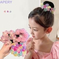 ราคา APERY เน็ตติดผมดอกไม้ ตาข่ายมุกเด็ก Bun Net แฟชั่นสไตล์เกาหลีลูกปัดสายรุ้งบัลเล่ต์ Bun Snood เต้นรําบัลเล่ต์ (46656527021)