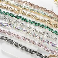 ราคา HUHNOT ขอบ Rhinestone คริสตัลหลายสี 1Yard 90 ซม ริบบิ้นเพชร คุณภาพสูงSelf กาวอเนกประสงค์DIY Rhinestoneชุดโซ่กระโปรงอุปกรณ์เสื้อผ้า (56562383138)