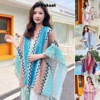 ราคา ฮูนูต เสื้อโค้ตแบบมองโกเลีย สไตล์ชนเผ่าสำหรับฤดูหนาว เคปผ้าคลุมไหล่ จาก polyester ในสไตล์โบฮีเมียน เหมาะสำหรับผู้หญิง (57406059645)