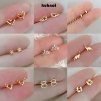 ราคา HUHNOT Mini Stud ต่างหูของขวัญ Tiny 925 Silver Helix กระดูกอ่อน Tragus ไดโนเสาร์ผีเสื้อ (57100654663)