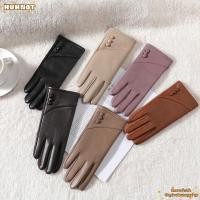 ราคา HUHNOT ถุงมือฤดูหนาว ถุงมือหน้าจอสัมผัสหน้าจอสัมผัสหน้าจอสัมผัสแบบสัมผัสหน้าจอแบบเต็มนิ้ว หนัง PU อบอุ่นถุงมือเต็มนิ้วผู้หญิง (56362391446)