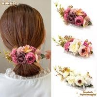 ราคา HUHNOT หวีผมดอกไม้ ดอกไม้จําลอง Rose ดอกไม้ดอกไม้หวีผม Bohemian Headwear ผ้าเจ้าสาว Hairpin เจ้าสาว (54262382664)