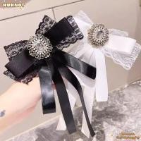 ราคา HUHNOT ริบบิ้น Bowtie เข็มกลัด ผ้าลูกไม้คริสตัล Rhinestone Memorial เข็มกลัดติดโบว์สีดํา เนคไท Bowtie สําหรับงานศพและ Mourning (52312391766)