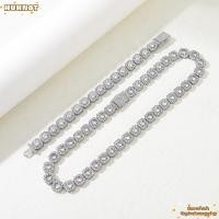 ราคา HUHNOT สร้อยข้อมือโซ่ Cubic Zirconia Rock Sugar Ice Sugar Chain Full Diamond Men สร้อยข้อมือชาย (50912443309)