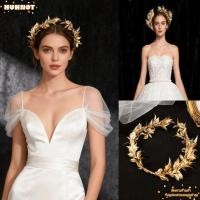 ราคา HUHNOT ที่คาดผมเจ้าสาวใบไม้สีทอง ที่คาดผมจัดแต่งทรงผมหรูหราใบไม้สีทอง แฟชั่นอเนกประสงค์ Handmade Leaf Headwear เจ้าสาว (47862464452)