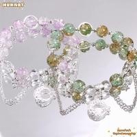 ราคา ฮัห์นุต สร้อยข้อมือจี้พู่ สีเงินดาวดวงจันทร์พู่สร้อยข้อมือลูกปัด คริสตัลที่สวยหรูด้วยลูกปัดที่มีสีสันเสน่ห์สร้อยข้อมือเพื่อนที่ส (47262467912)