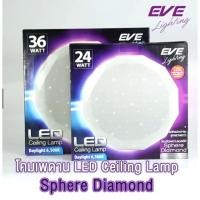 ราคา EVE โคมไฟติดเพดาน พร้อมแผงแอลอีดี ทรงเพชร LED ขนาด 24 36 50W แสงขาว Daylight EVE LIGHTING รุ่น SPHERE DIAMOND (55711245009)