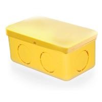 ราคา HOMSO กล่องพักสายไฟ บ๊อกPVCเหลือง ขนาด 2x4นิ้ว จำนวน 100อัน กล่องต่อสายไฟ บล๊อคท่อเหลือง (54561803783)