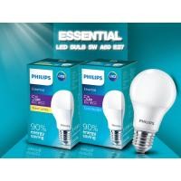 ราคา หลอด LED ฟิลิปส์ หลอดไฟ ฟิลิปส์ Philips Essential LED Bulb 5W เอสเซนเชียล รุ่นประหยัด แสง DAYLIGHT 6500K แสง WARM 3000K (50812147175)
