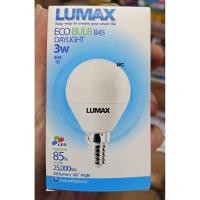 ราคา LUMAX หลอด LED Bulb 3W B45 ขั้ว E14 เกลียวเล็ก หลอด Eco BULB B45 3วัตต์ ขั้วเกลียวเล็ก E14 ยี่ห้อ LUMAX แสงขาว แสงส้ม (40681741668)