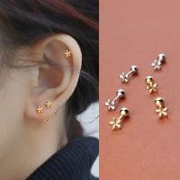 ราคา 2024 ดอกไม้ห้าใบสแตนเลสต่างหูดอกกุหลาบ (29710506460)