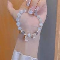 ราคา 2025 สร้อยข้อมือกระดิ่งเรียบง่ายโอปอลแสงจันทร์สีเทาหญิง (29333229664)