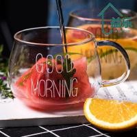 ราคา ANTINON ถ้วยแก้วพิมพ์ตัวอักษรรอบอาหารเช้า Drinkware Good Morning (53700323531)