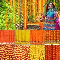 ราคา ดอกไม้ดาวเรือง ANTINON Poja ยาว Strands ประดิษฐ์ Pouja Diwali Fiesta พวงมาลัยดาวเรือง Poija Wedding 1 5m Indian Décor Marigold Flower Garlands Tempor Offings (50211762741)
